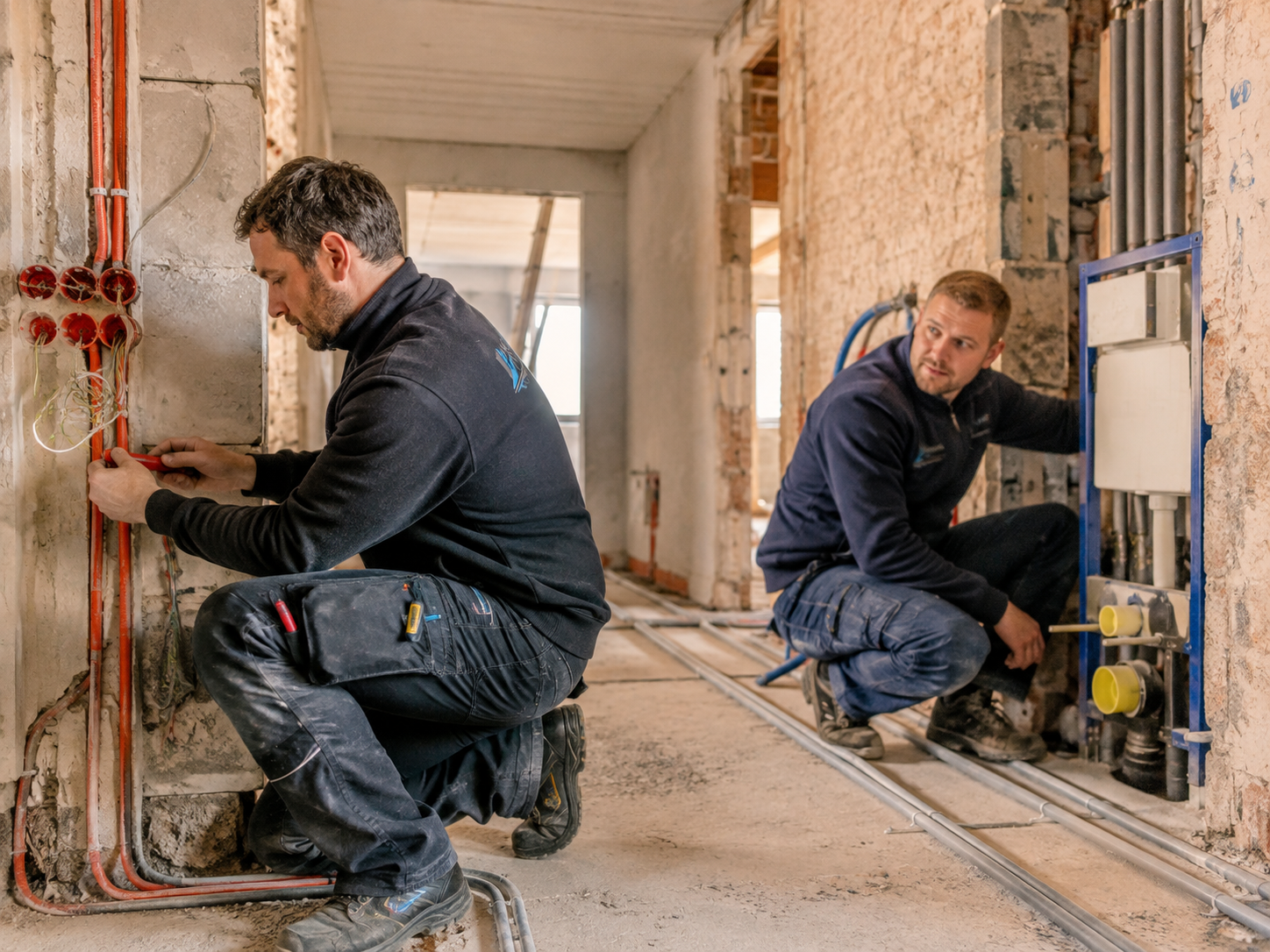 Koordination von Elektro- und Sanitärarbeiten durch qualifizierte Fachbetriebe