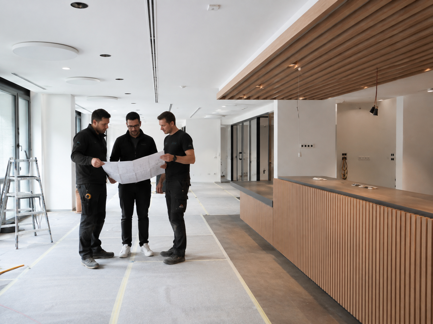 Innenausbau einer Büro-, Praxis- oder Ladenfläche nach geplanter Nutzung