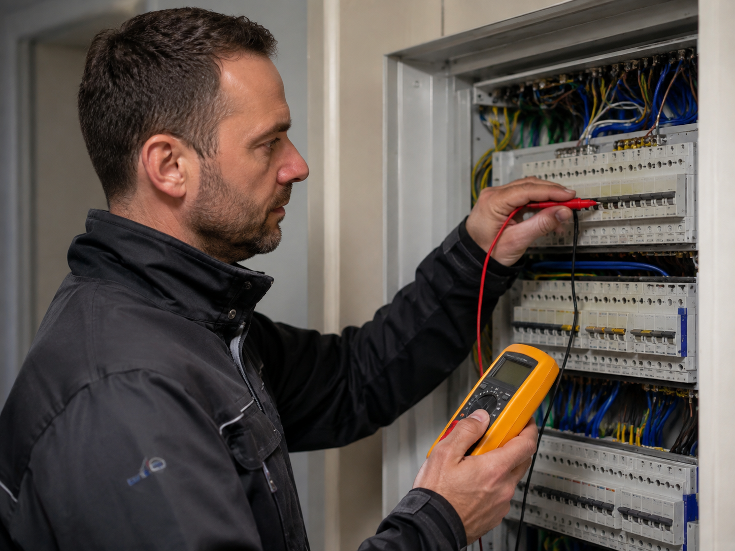 Prüfung einer bestehenden Elektroanlage mit Messgerät durch einen Elektrofachbetrieb
