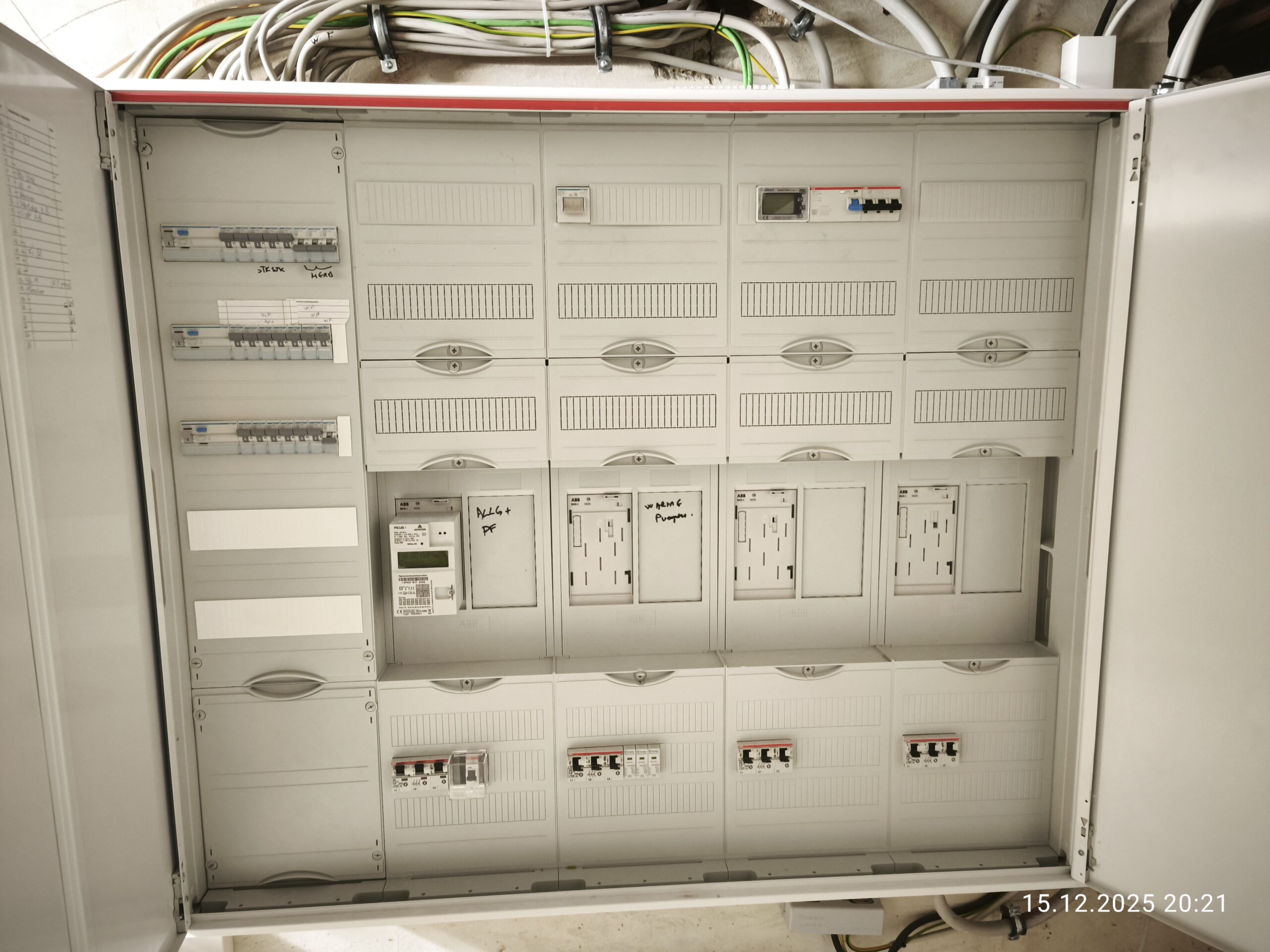 Hauptverteiler der Elektroinstallation eines Hauses